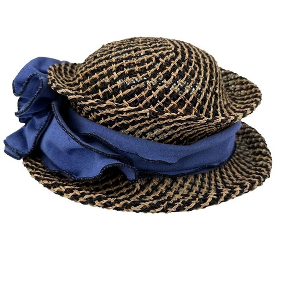 The Hat Junkie Seagrass Straw Hat Cotton Hemp Rose Lavinia Moss retro classic main image 2